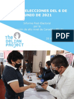 México: Elecciones Del 6 de Junio de 2021: Informe Post-Electoral Por La Delegación de Alto Nivel de Canadá y EE - UU