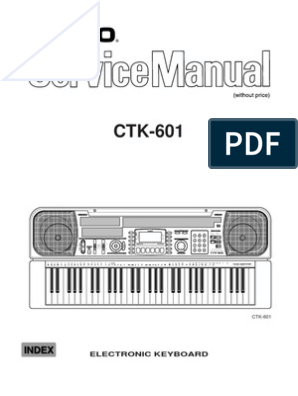 Casio CTK601 Service | PDF | Input/Output | Synthesizer