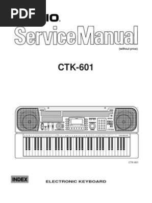 Casio CTK601 Service | PDF | Input/Output | Synthesizer