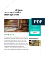 How To Check Social Security Disability Hearing Results: Get Tips On Saving, Investing and Practical Finance