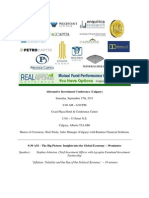September 17th 2011 Calgary Alternative Investment Conference