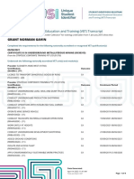 Authenticated Vocational Education and Training (VET) Transcript