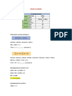 Blance de Masas: Cálculos y Resultados