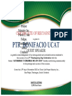 Certificate of Recognition For CLPMI