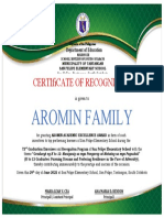Certificate of Recognition For Donors