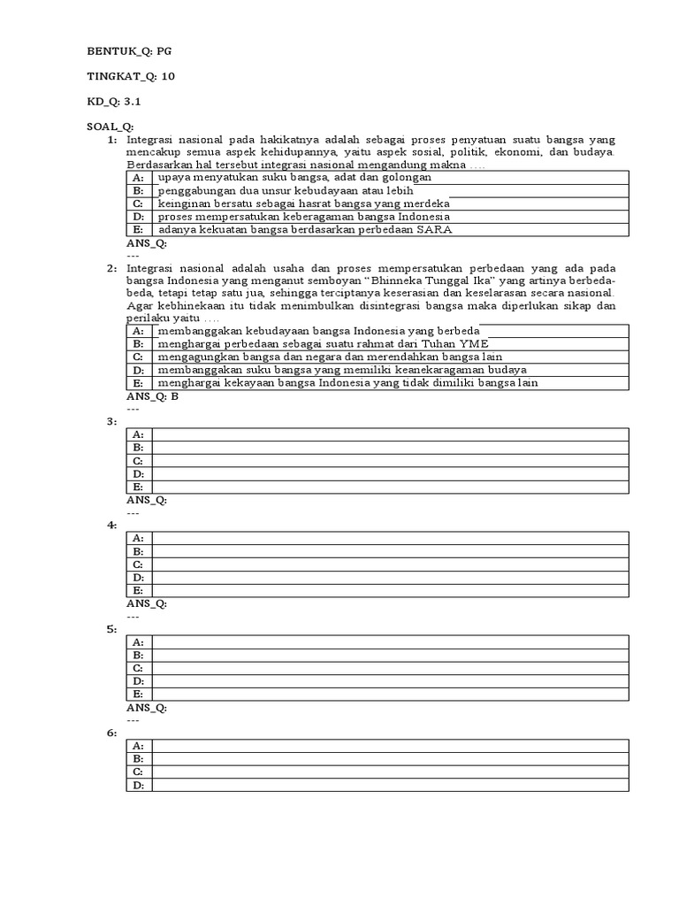 Template Soal PG Adm. Pajak KLS 11 | PDF
