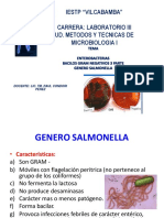 Sesion de Enterobacterias Genero Salmonella