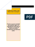 ¿Cuál Es El Tema Que Desarrolla El Ensayo?: Matriz de Análisis Crítico