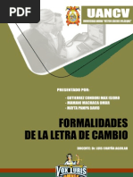 Formato en Excel de Letra de Cambio
