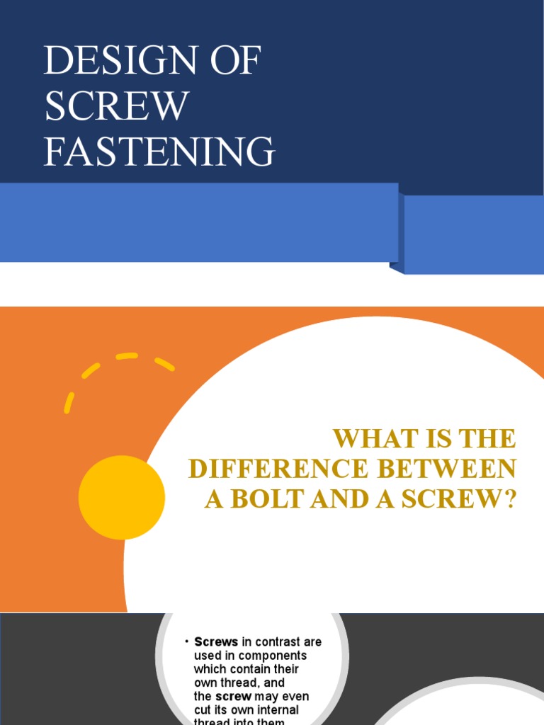 Screw Fastening Design Essentials | PDF | Screw | Equipment