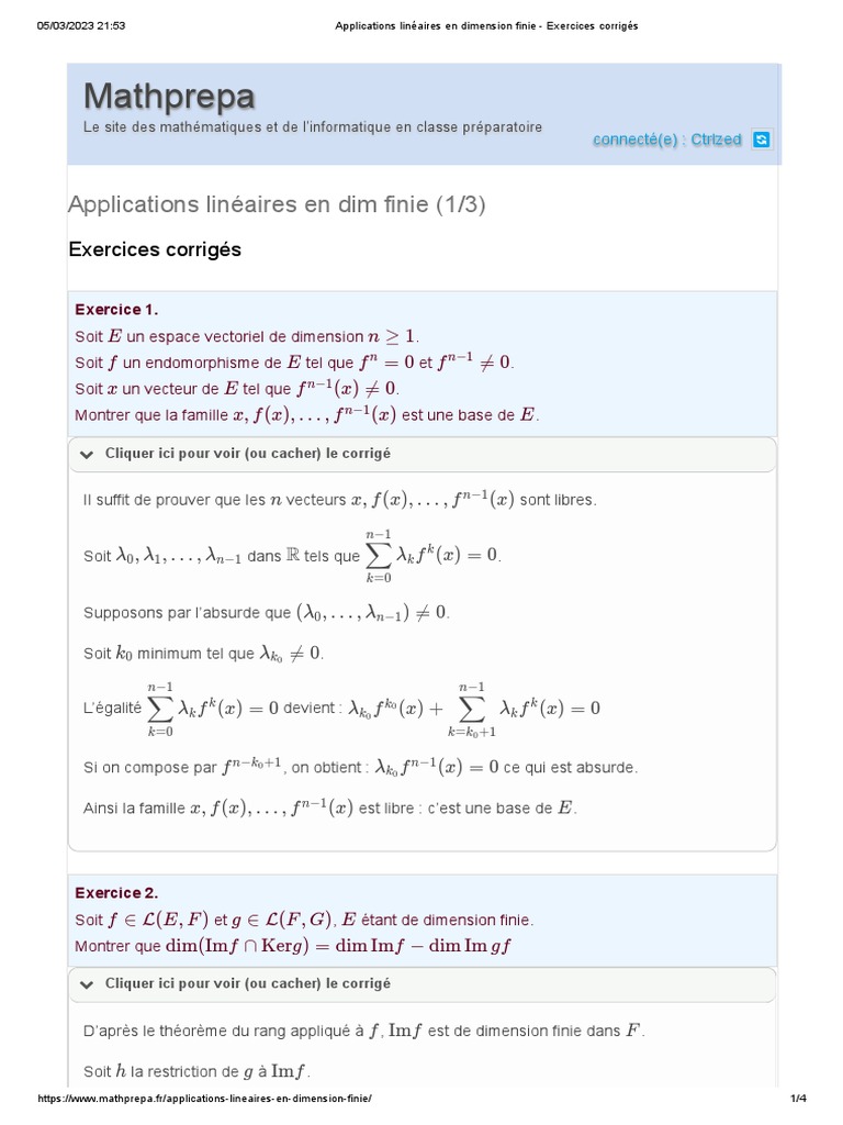 Mathprepa | Download Free PDF | Base (algèbre linéaire) | Espace vectoriel