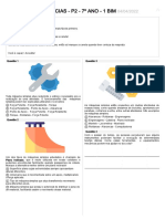 Avaliação Ciências Máquinas Simples 7o Ano