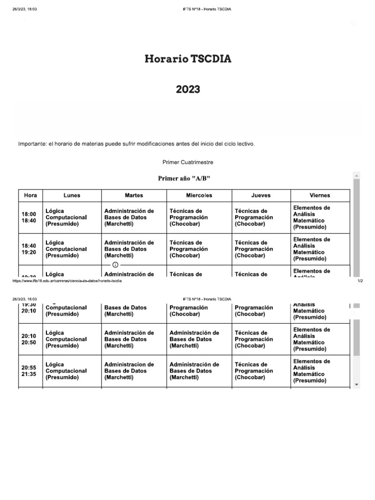 Horario PDF