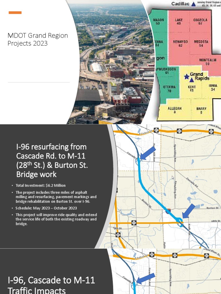 MDOT Grand Region 2023 Project Updates | PDF | Road | Buildings And ...
