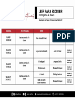 Cronograma LEER PARA ESCRIBIR