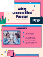 Writing Cause and Effect Paragraphs