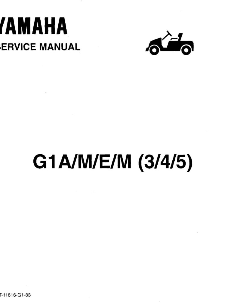 Golf Cart Yamaha G1 Repair Manual | PDF | Piston | Throttle