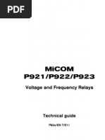 Download MICOM VoltageFrequency Relay P92x Technical Guide by duonza SN63839565 doc pdf