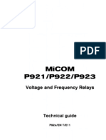 MICOM Voltage&Frequency Relay P92x Technical Guide