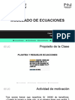 Modelado de Ecuaciones: Clase #11 - Sesión 01 Nombre Del Docente