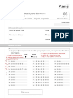 Cuestionario para Directores: Nacional Segunda Medición / Hoja de Respuestas