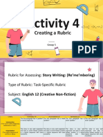 Activity 4: Creating A Rubric