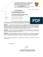 "Año de La Universalizacion de La Salud": INFORME #001-DCQC-I.E. "SFA"-M/2020