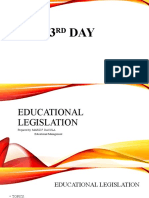 EDUCATIONAL LEGISLATION-3rd Day