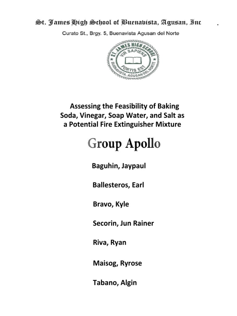 Assessing The Feasibility of Baking Soda, Vinegar, Soap Water, and Salt