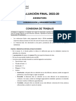 Consigna Para La Evaluación Final 2022- 20