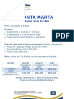 Santa Marta: Salida Todos Los Días