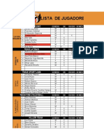 Lista de Jugadores TORNEO VOLEY