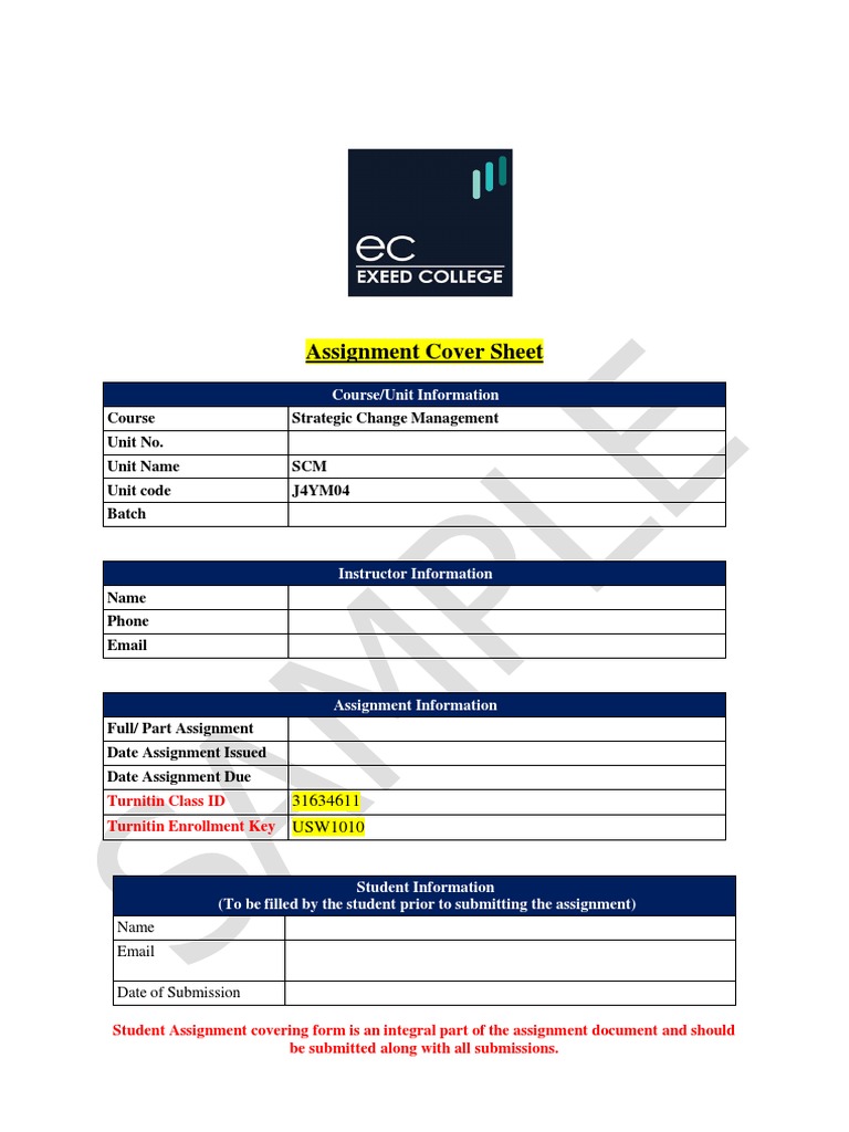 Scm Sample Assignment Pdf Change Management Leadership