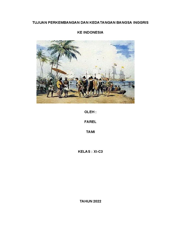 Tujuan Perkembangan Dan Kedatangan Bangsa Inggris | PDF