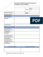 Sistematización de La Fase de Implementación Del Proyecto de Vinculación Con La Comunidad