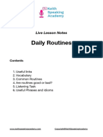 Daily Routines: Live Lesson Notes