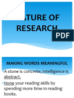 Nature of Research