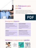 Perfil de Puesto para Gerente