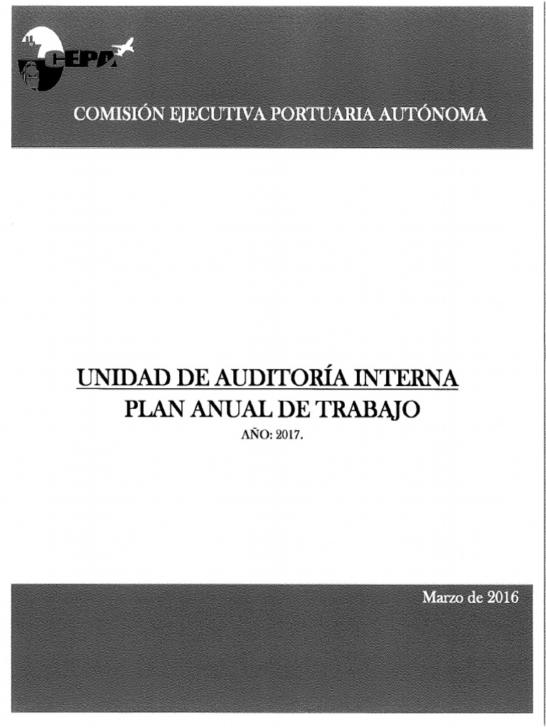 Plan Anual de Auditoría Interna 2017 | PDF | Auditoría | Aeropuerto