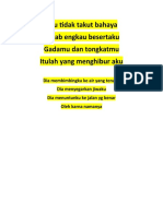 Aku Tidak Takut Bahaya Sebab Engkau Besertaku Gadamu Dan Tongkatmu Itulah Yang Menghibur Aku