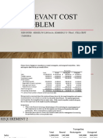 Relevant Cost Problem: Reporter: Gerielyn Lingasa, Kimberly P. Ubas, Yellcent Cabrera