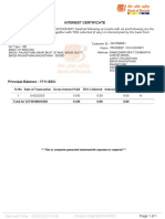 Interest Certificate: Gross Interest Paid TDS Collected Interest Collected TDS Accured Date of Transaction SR No
