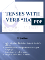 Tenses With Verb Have
