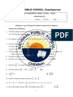 GR8 - Mat - Self Assessment Sheet 2