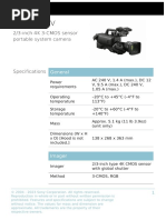 HDC-5500V: 2/3-Inch 4K 3-CMOS Sensor Portable System Camera