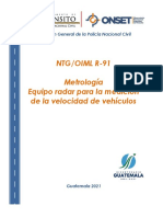 Equipo radar para medición de velocidad