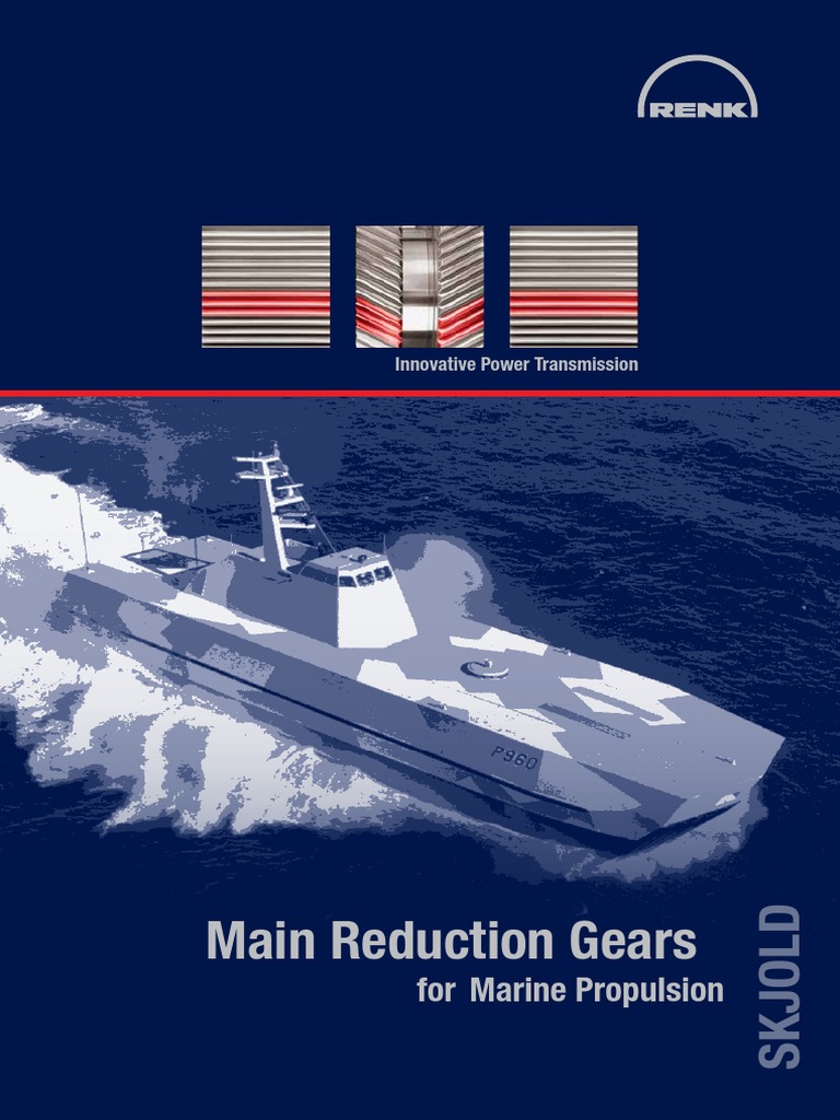 Renk Main Reduction Gears Skjold PDF Gas Turbine Marine Propulsion