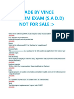 Made by Vince Midterm Exam (S.A D.D) Not For Sale: : Answer