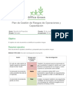 Plan de Gestión de Riesgos de Operaciones y Capacitación