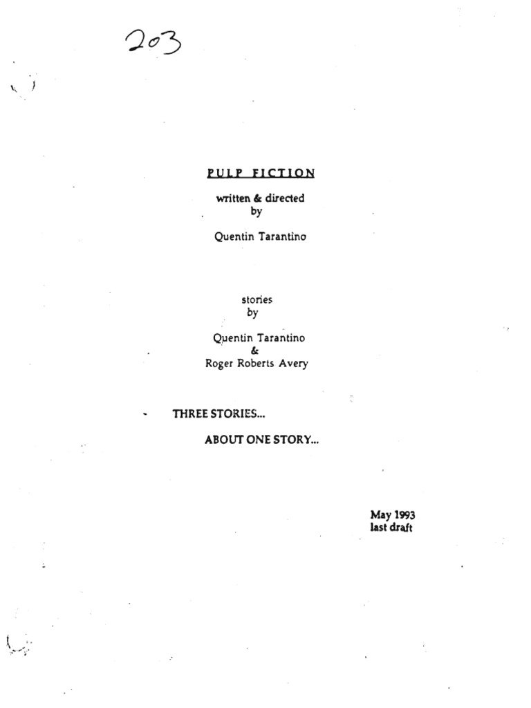 Pulp Fiction 1993 V | PDF